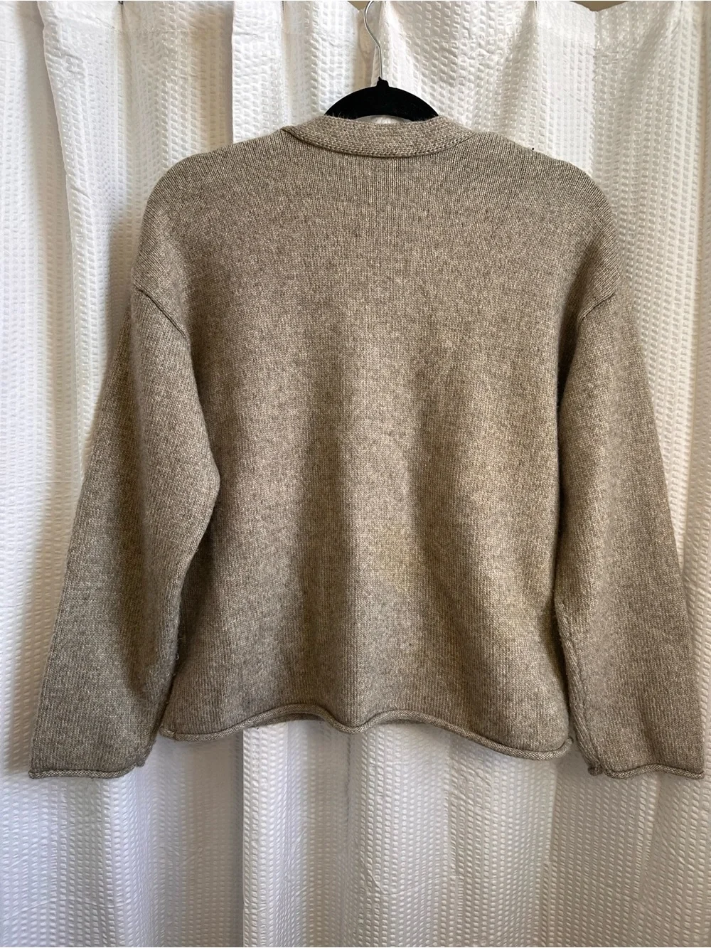 Cozy V-Neck Button Cardigan in Beige